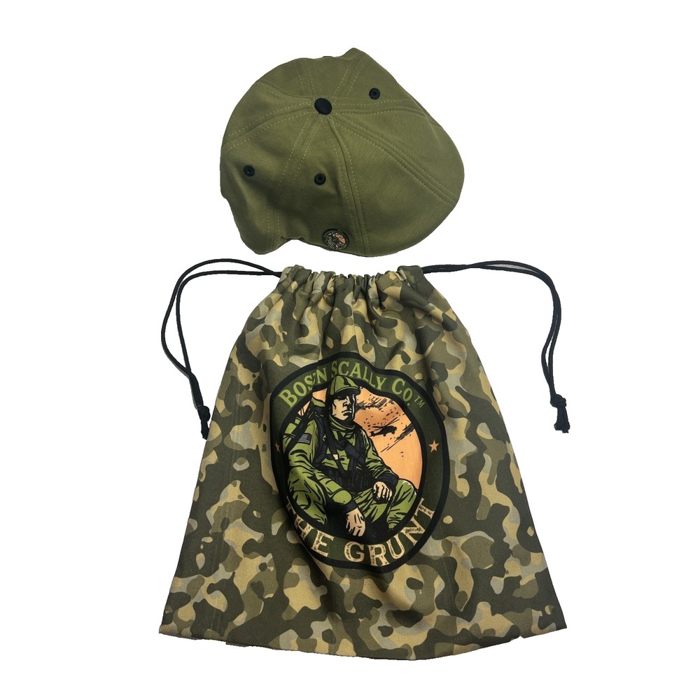 Boston Scally Co The Grunt Army Green XL Men Cap Dust Bag